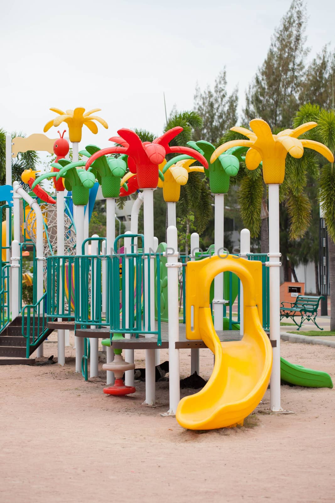 Playground in the park downtown.