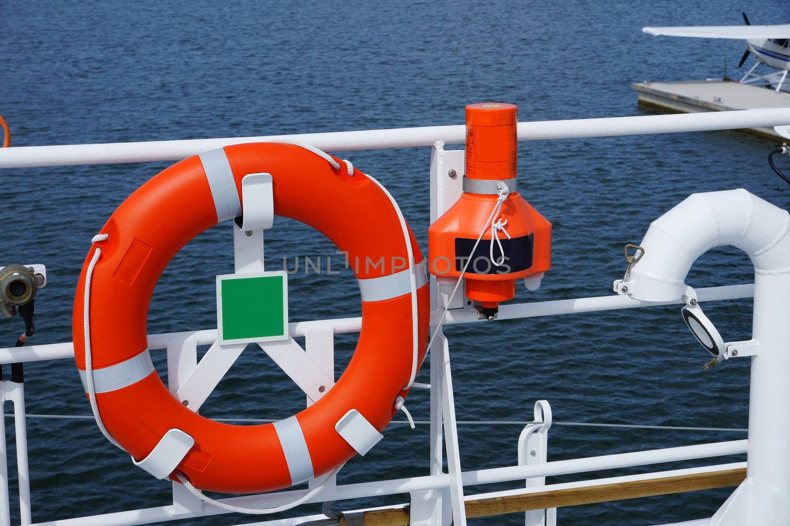 The lifebuoy ring on a vessel is in available seat