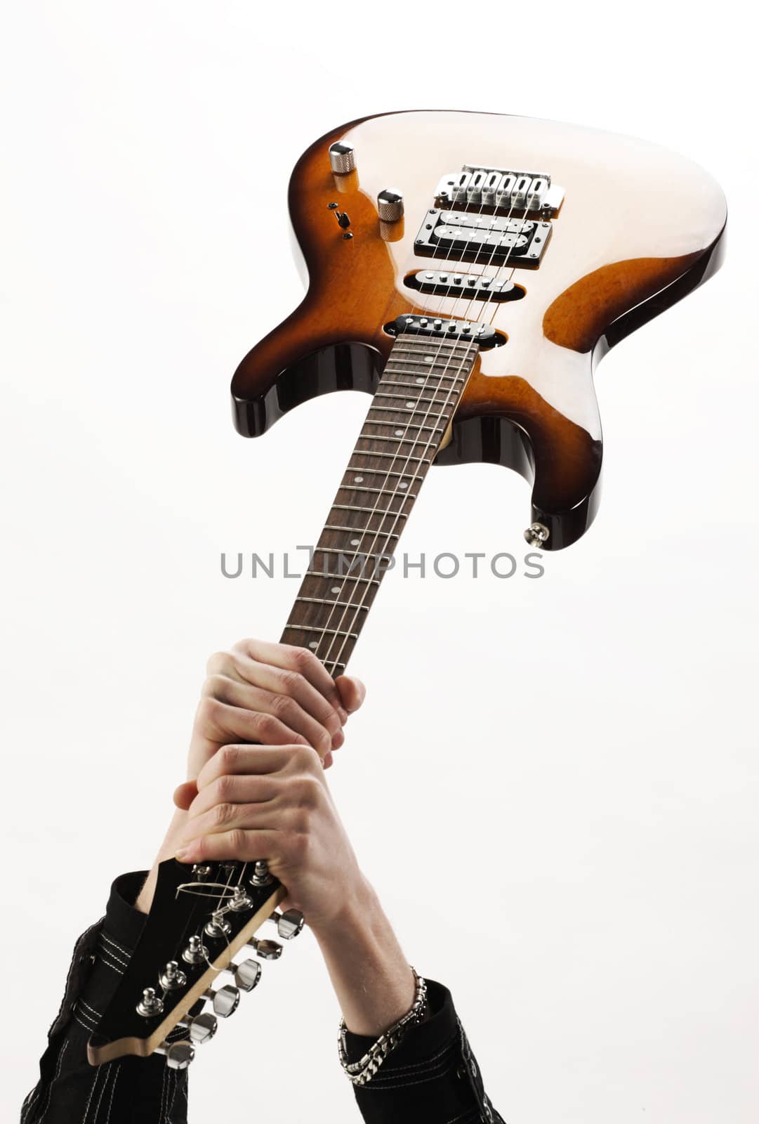 guitarist rock star on white background by stokkete