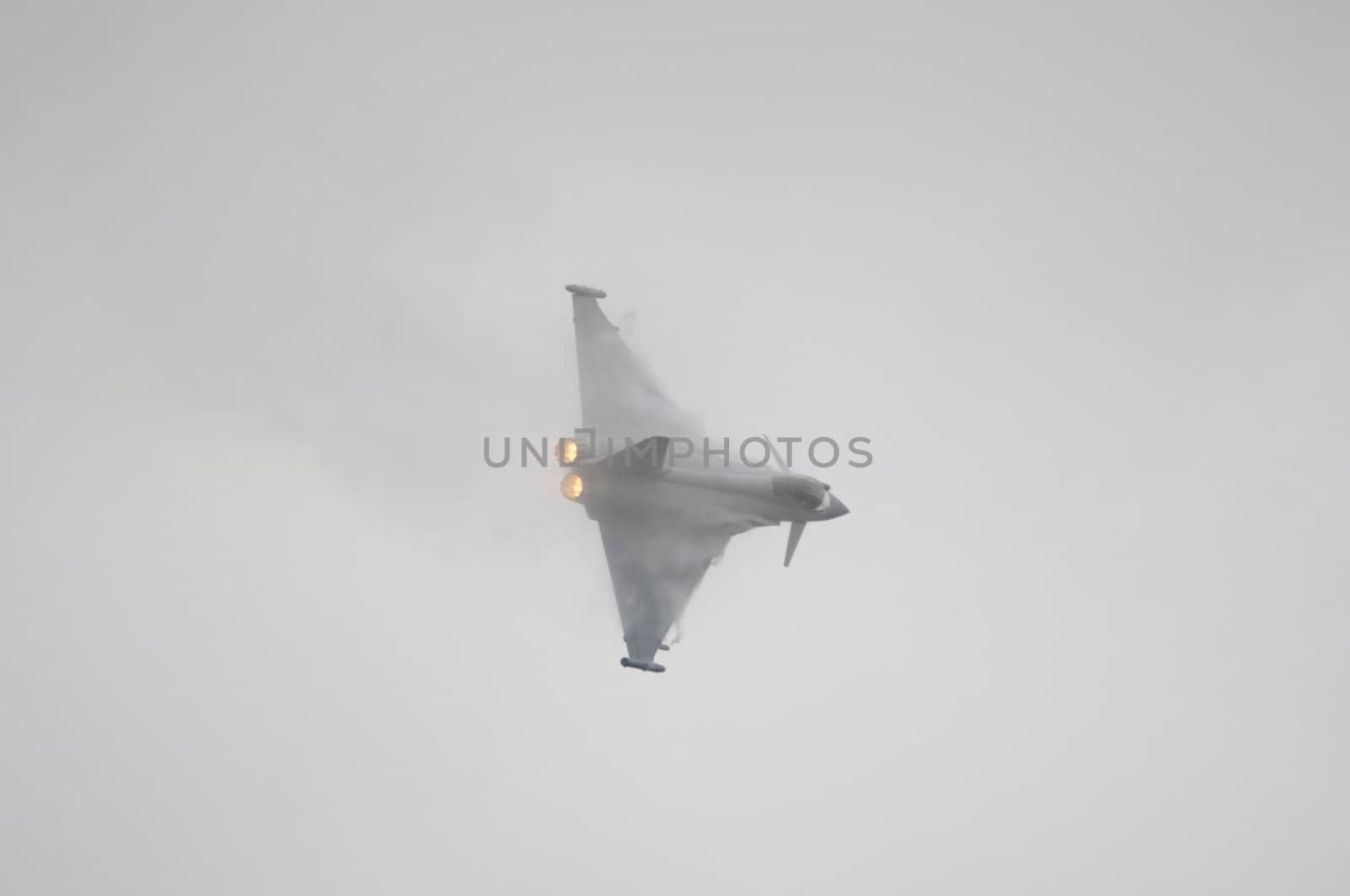 LONDON, UK, Saturday July 14, 2012. The Eurofighter Typhoon displaying at Farnborough International Airshow 2012.