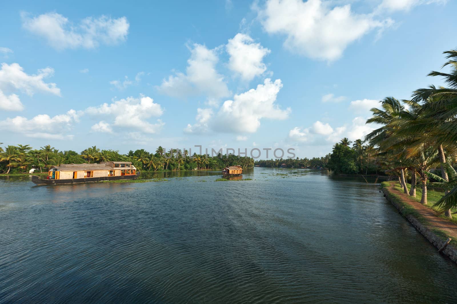 Houseboats on Kerala backwaters. Kerala, India by dimol