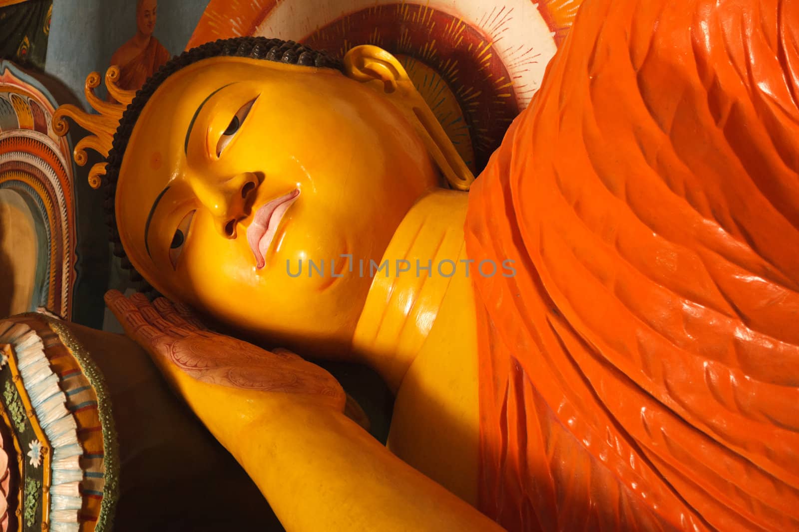 Reclining Buddha Image. Abhayagiri Dagoba, Anuradhapura, Sri Lanka