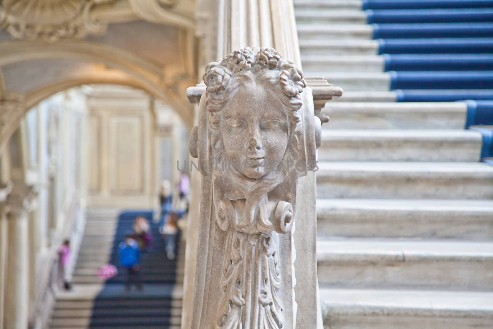 Italy - Torino. Interior of Palazzo Madama Royal Palace
