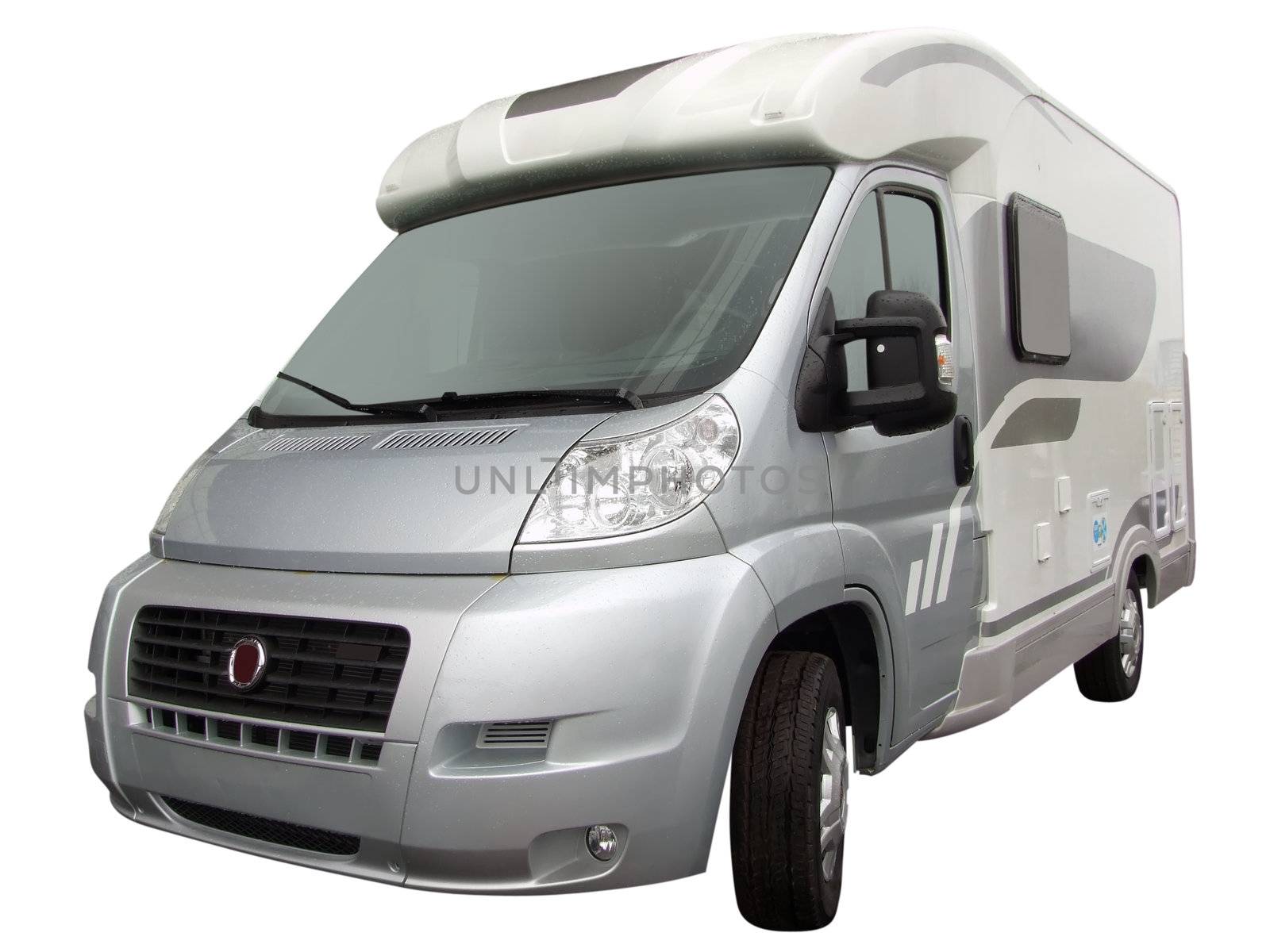 Rv truck isolated on white