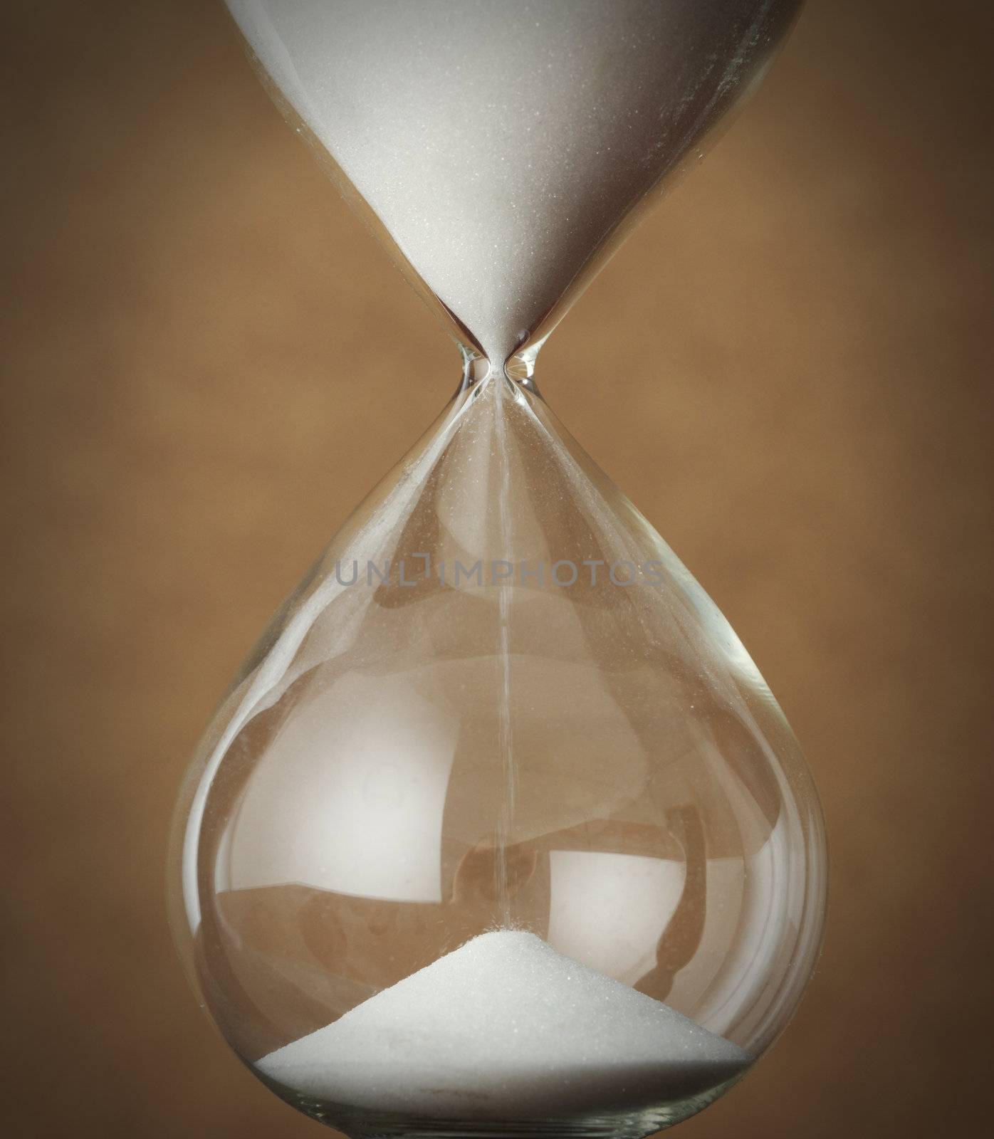 time concept: vintage hourglass close up