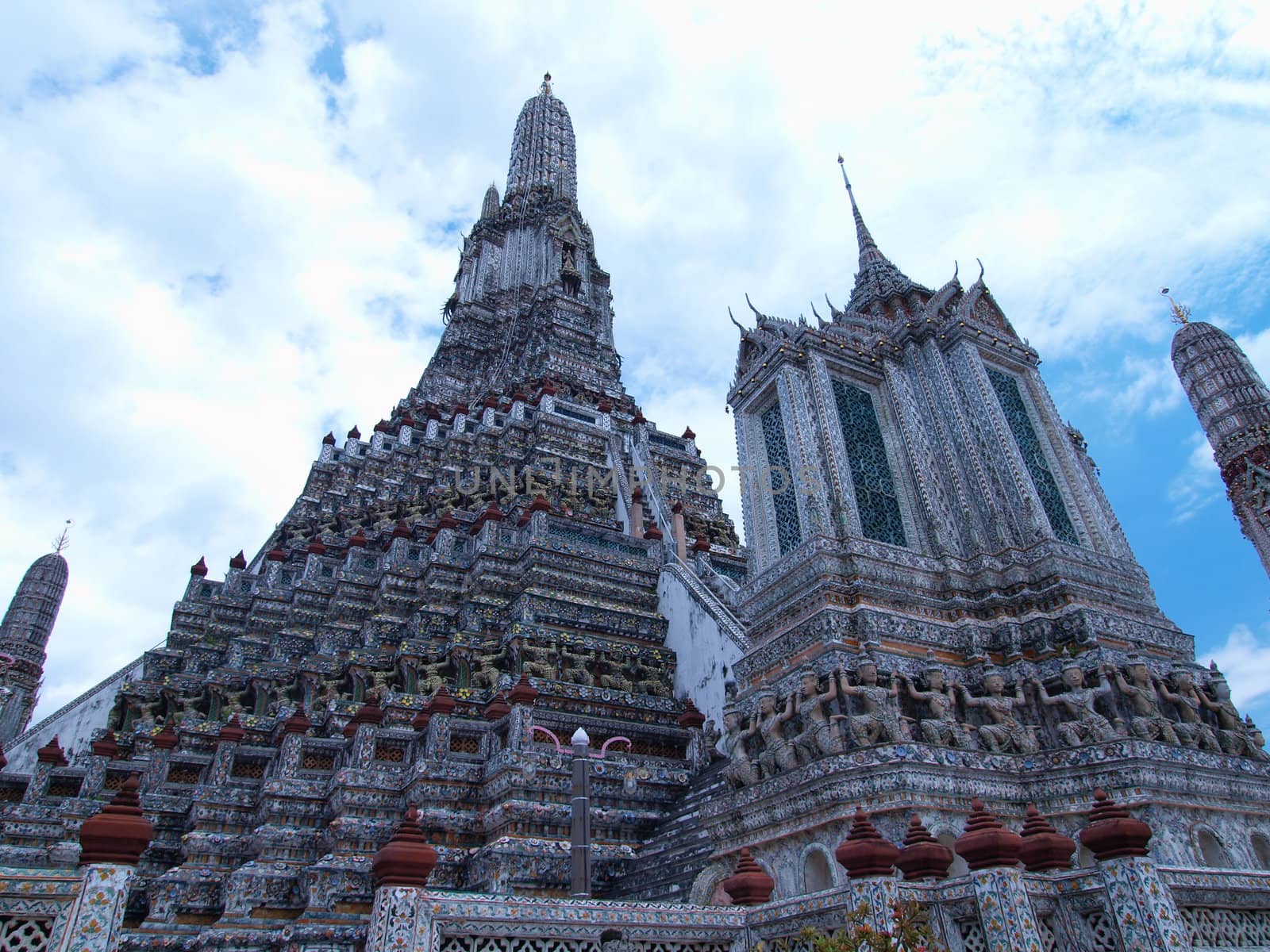 Temple of Dawn or Wat Arun in Bangkok in Thailand South East Asia       