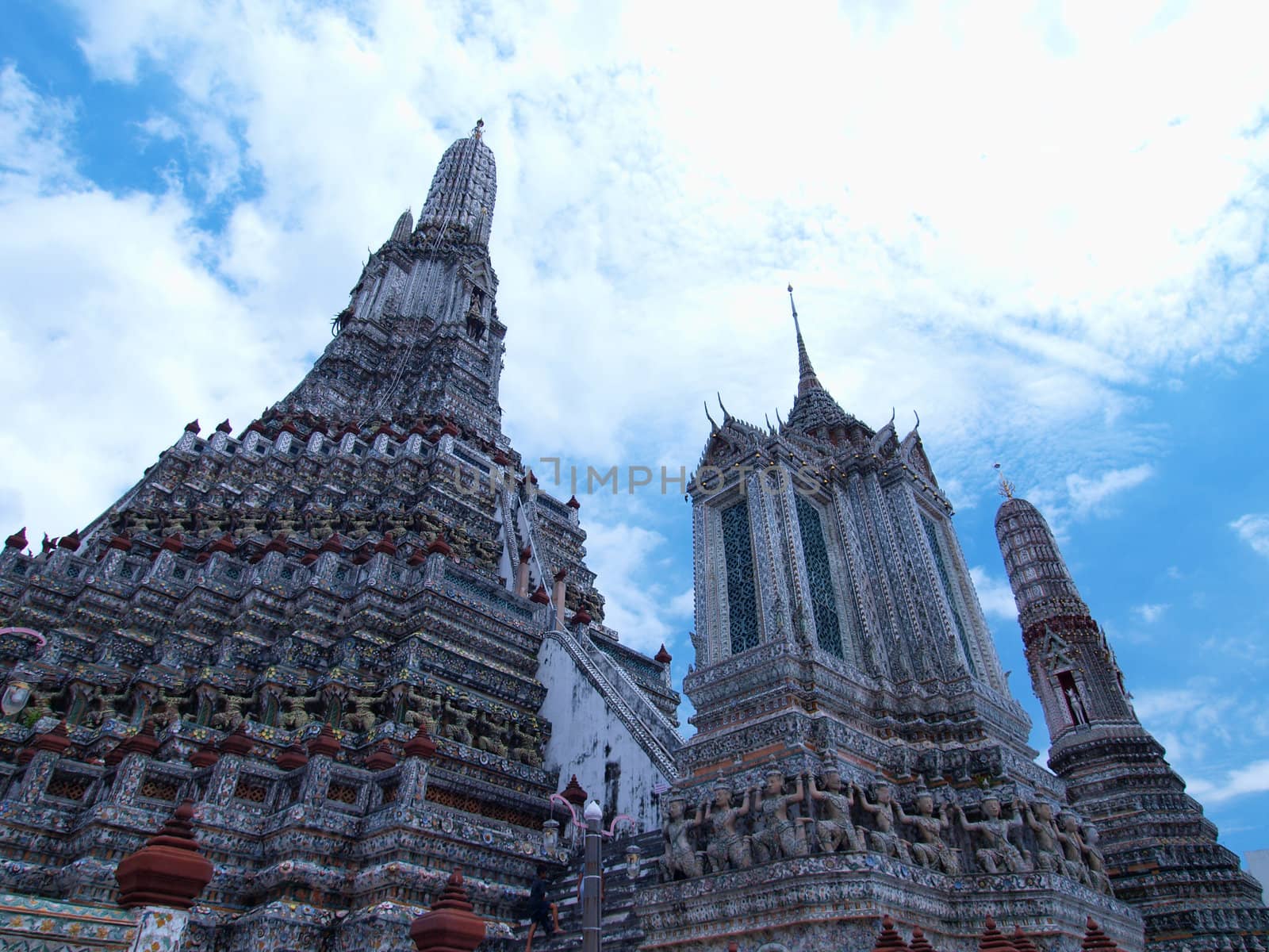 Temple of Dawn or Wat Arun in Bangkok in Thailand South East Asia  