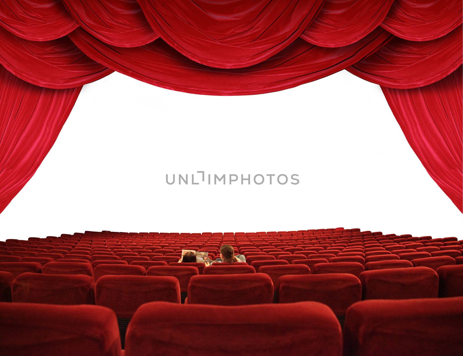 classic cinema with red seats
