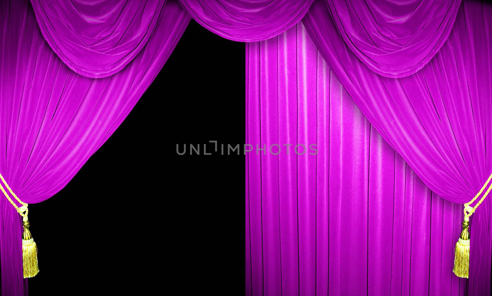 pink velvet curtains by photochecker