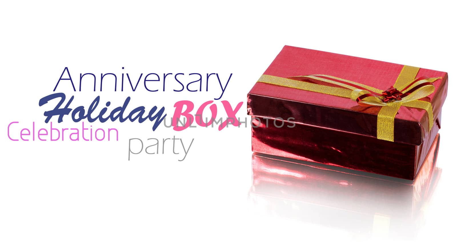 Red Gift Box on white background