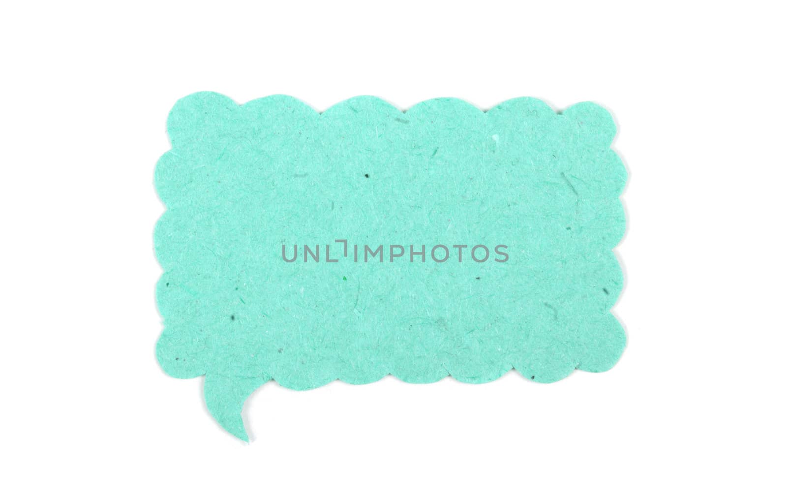 the thought of old paper isolated on white