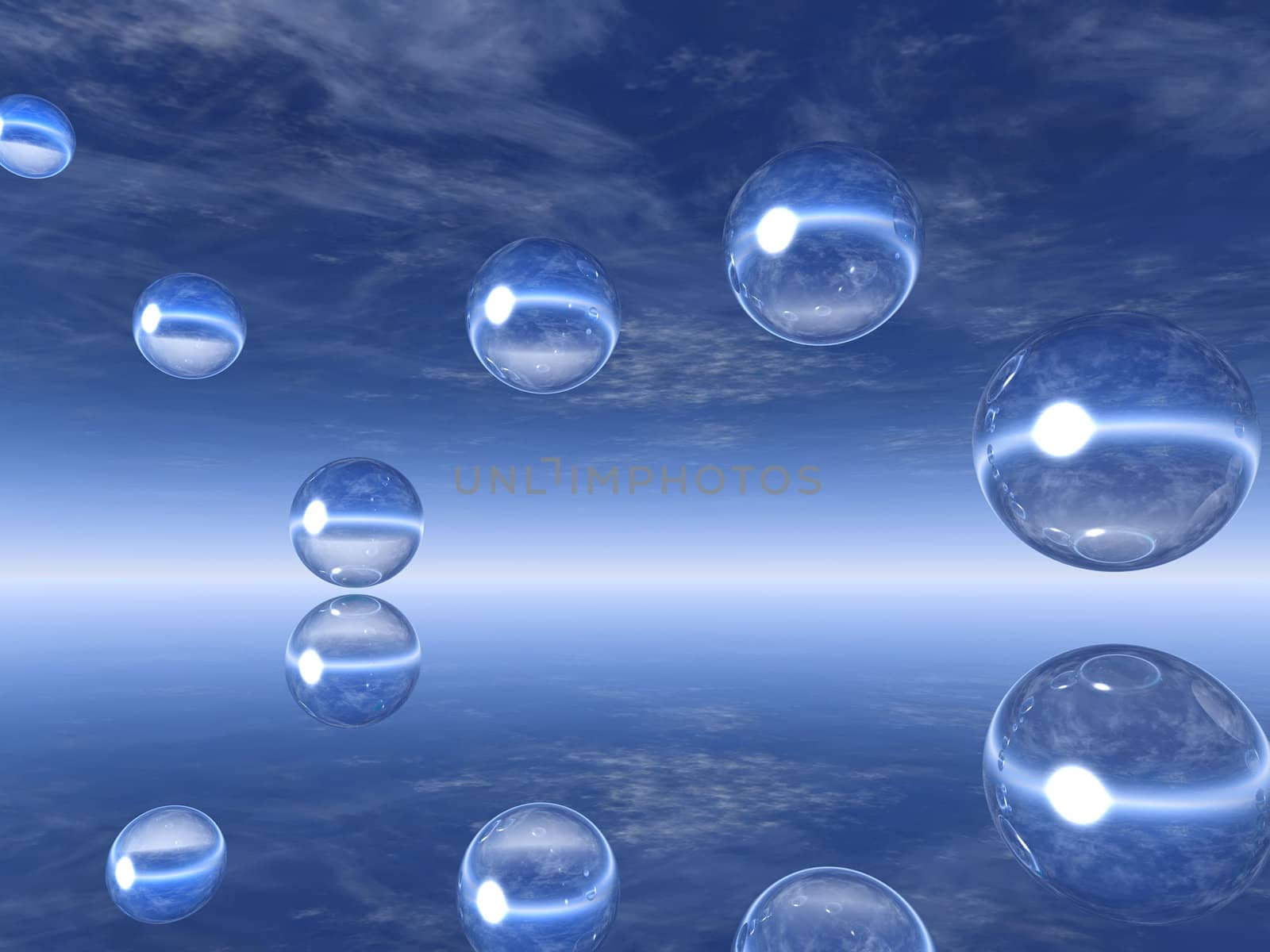 blue bubbles by njaj