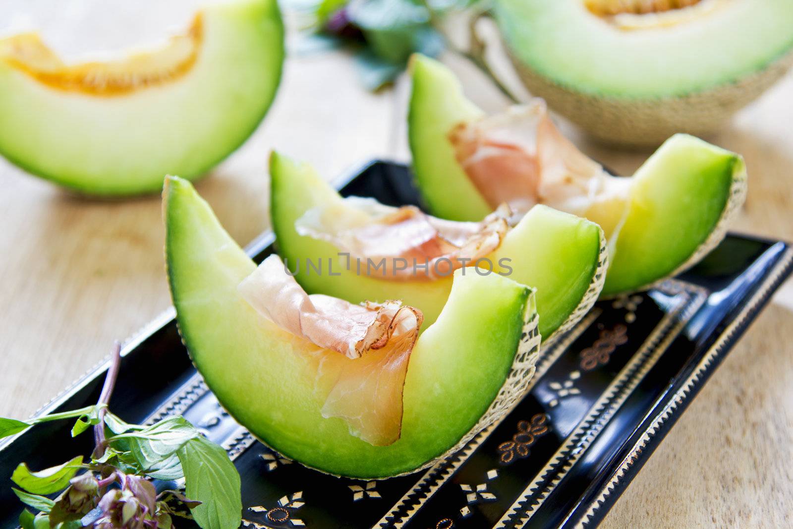 Melon with Prosciutto by vanillaechoes