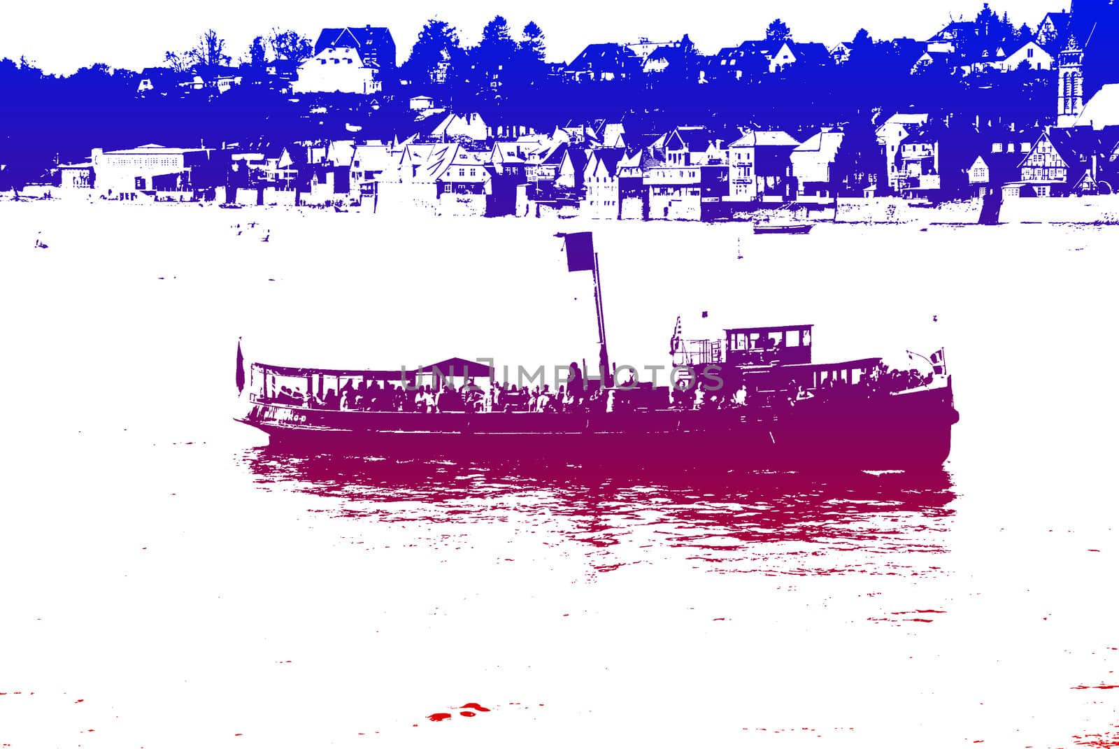 Excursion boats in Lauenburg, Germany