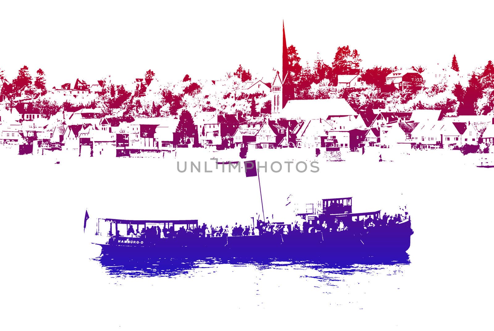 Excursion boats in Lauenburg, Germany
