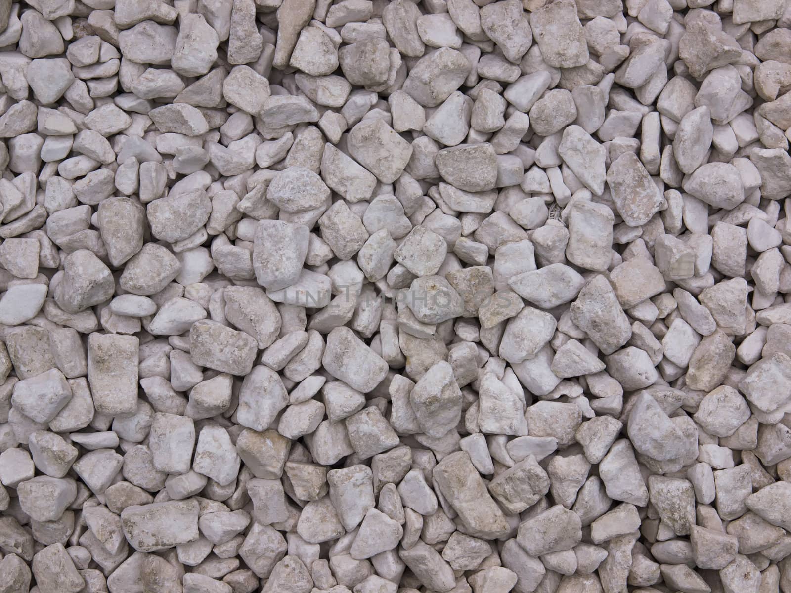 close up of white stone pebbles