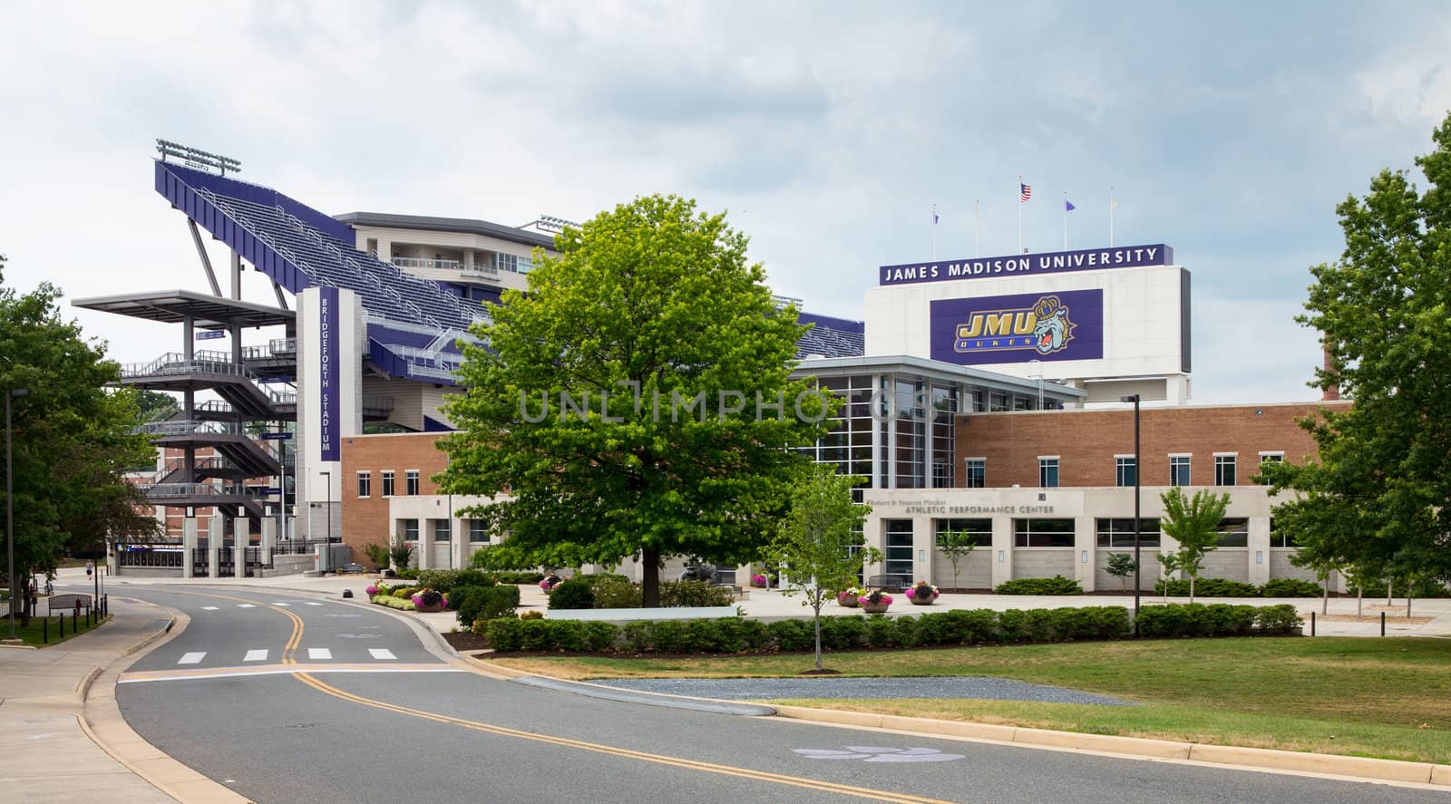 HARRISONBURG, VA - July 11. The Bridgeforth Football Stadium on July 11,2012. The stadium was completed in 2011 and seats 25000 people.