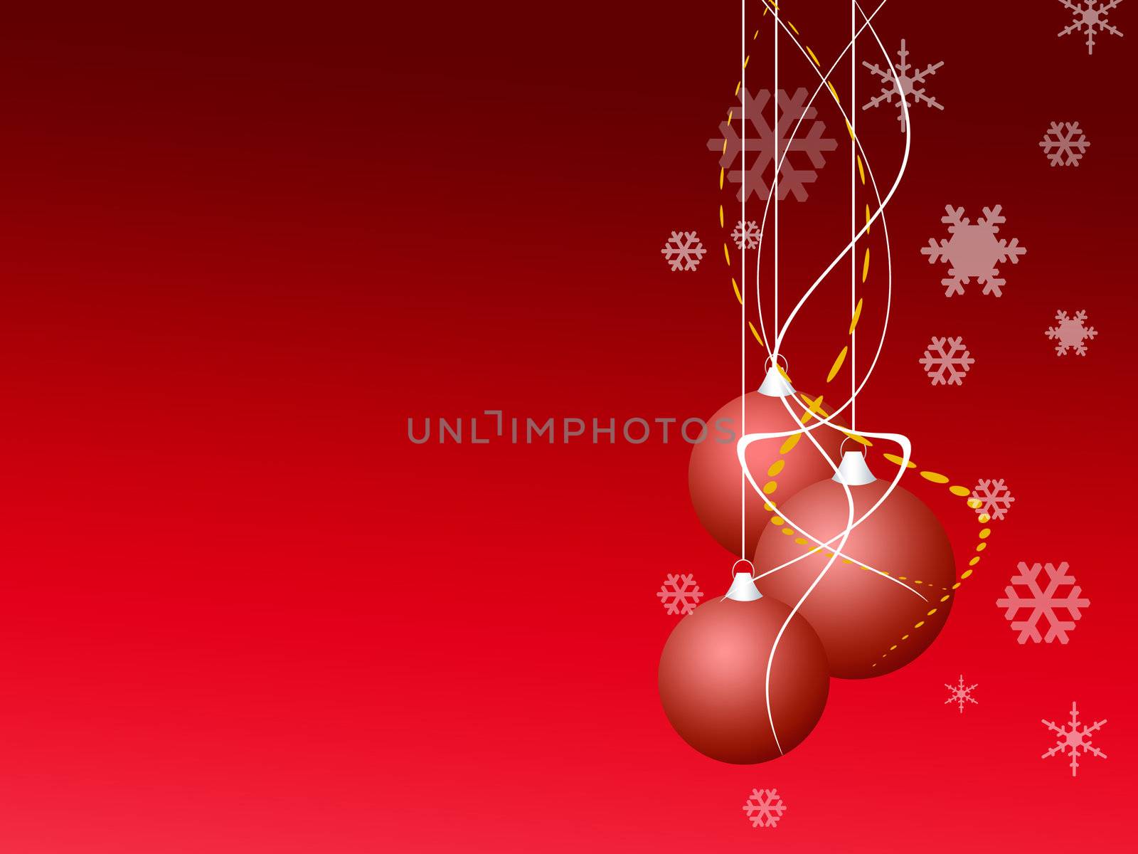 Cartoon  Christmas bell with background by jakgree