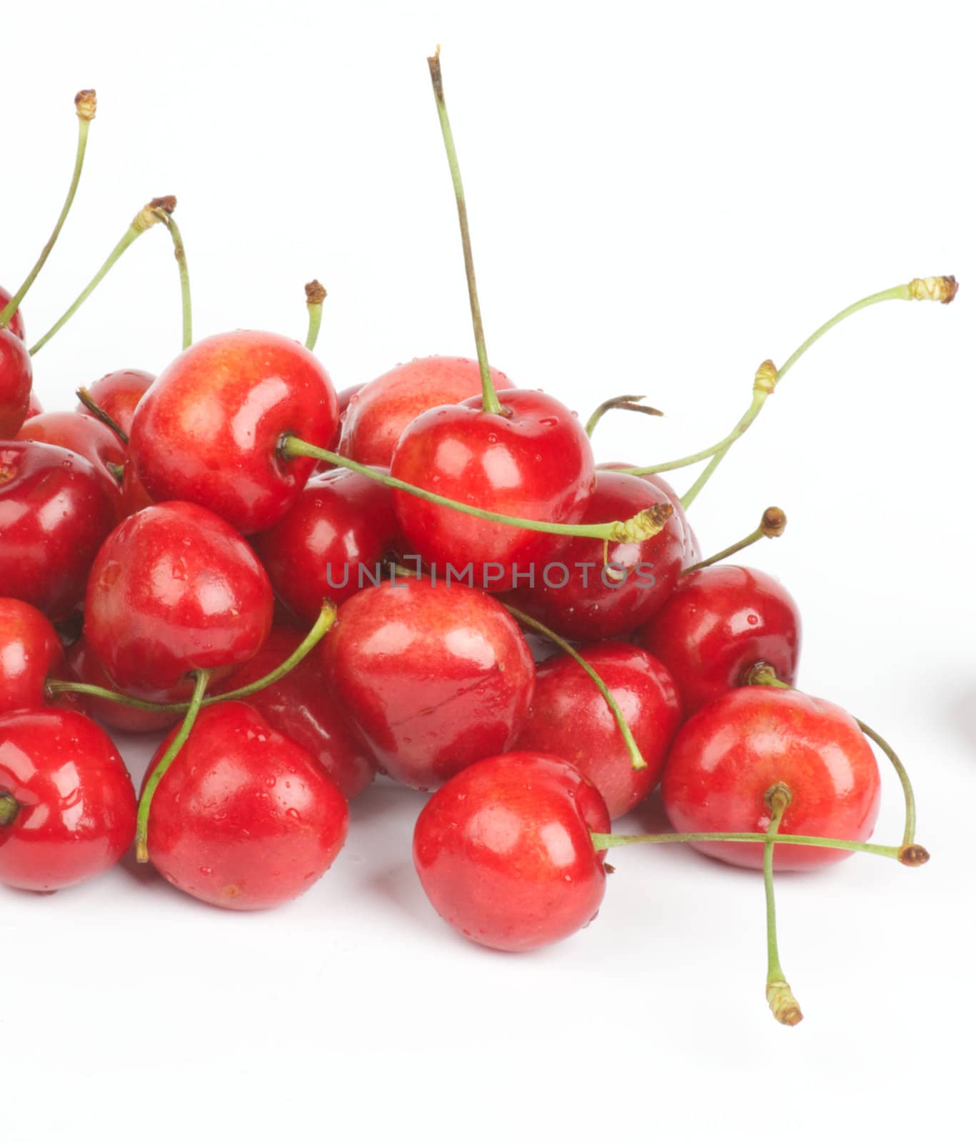 Heap of Fresh Ripe Cherry by zhekos