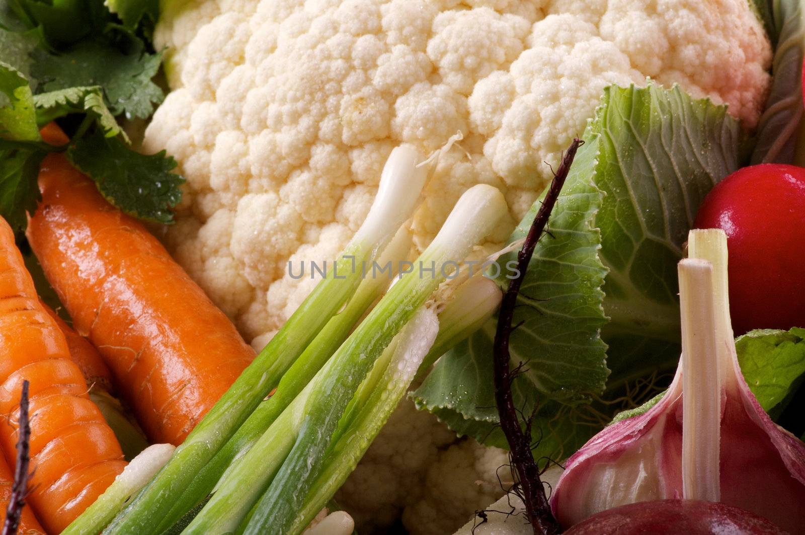Fresh Raw Farmer's Vegetables Background