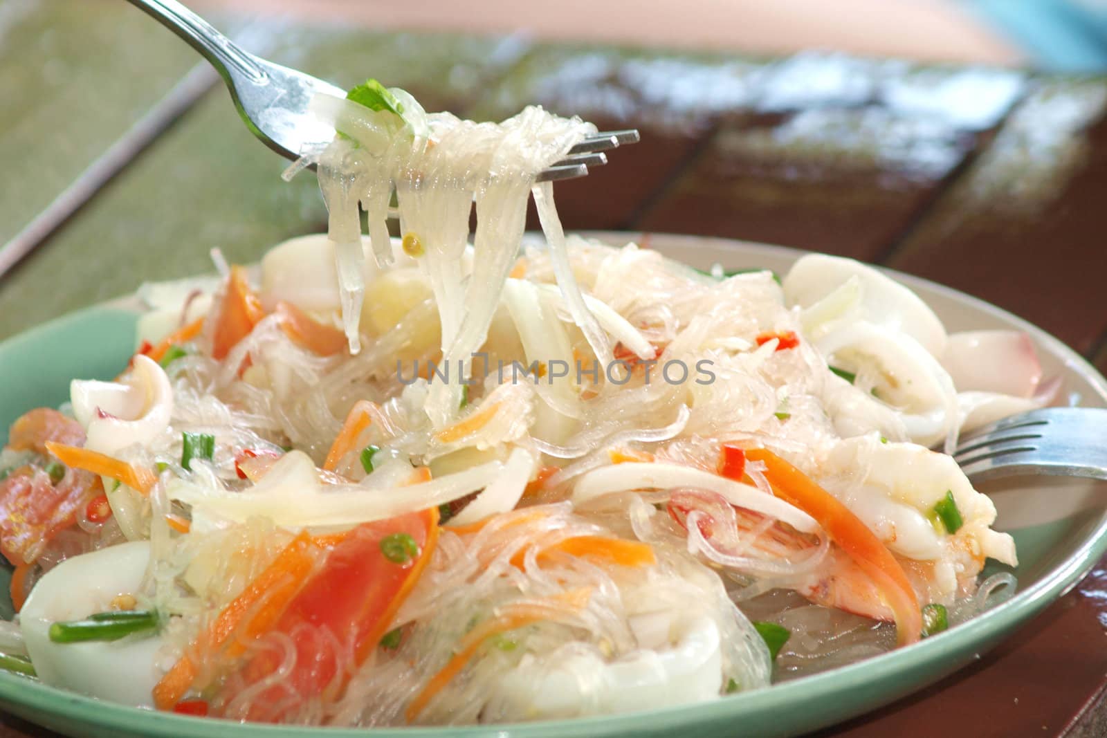 Thai spicy seafood salad by jakgree
