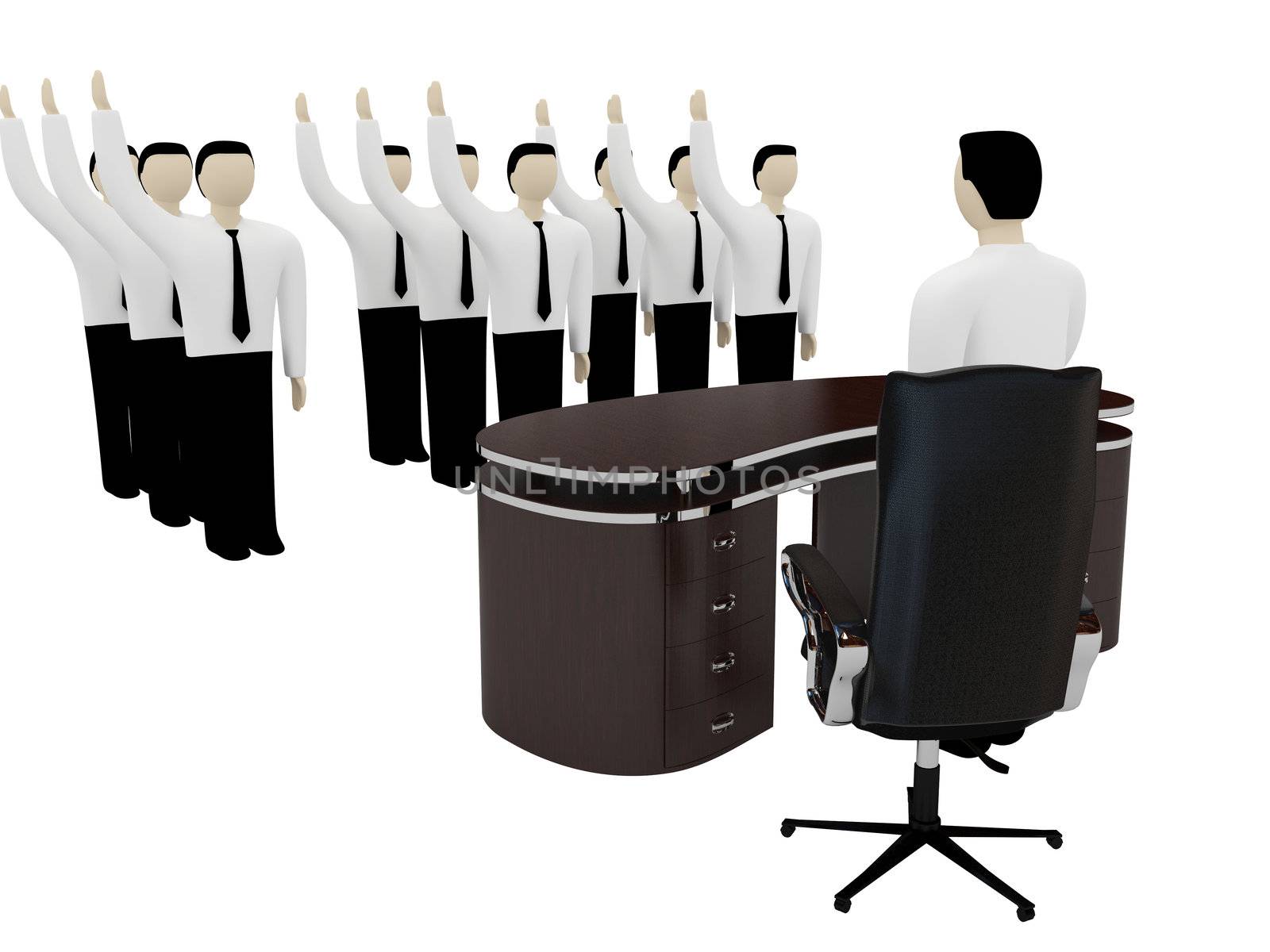 Group of office workers in a meeting