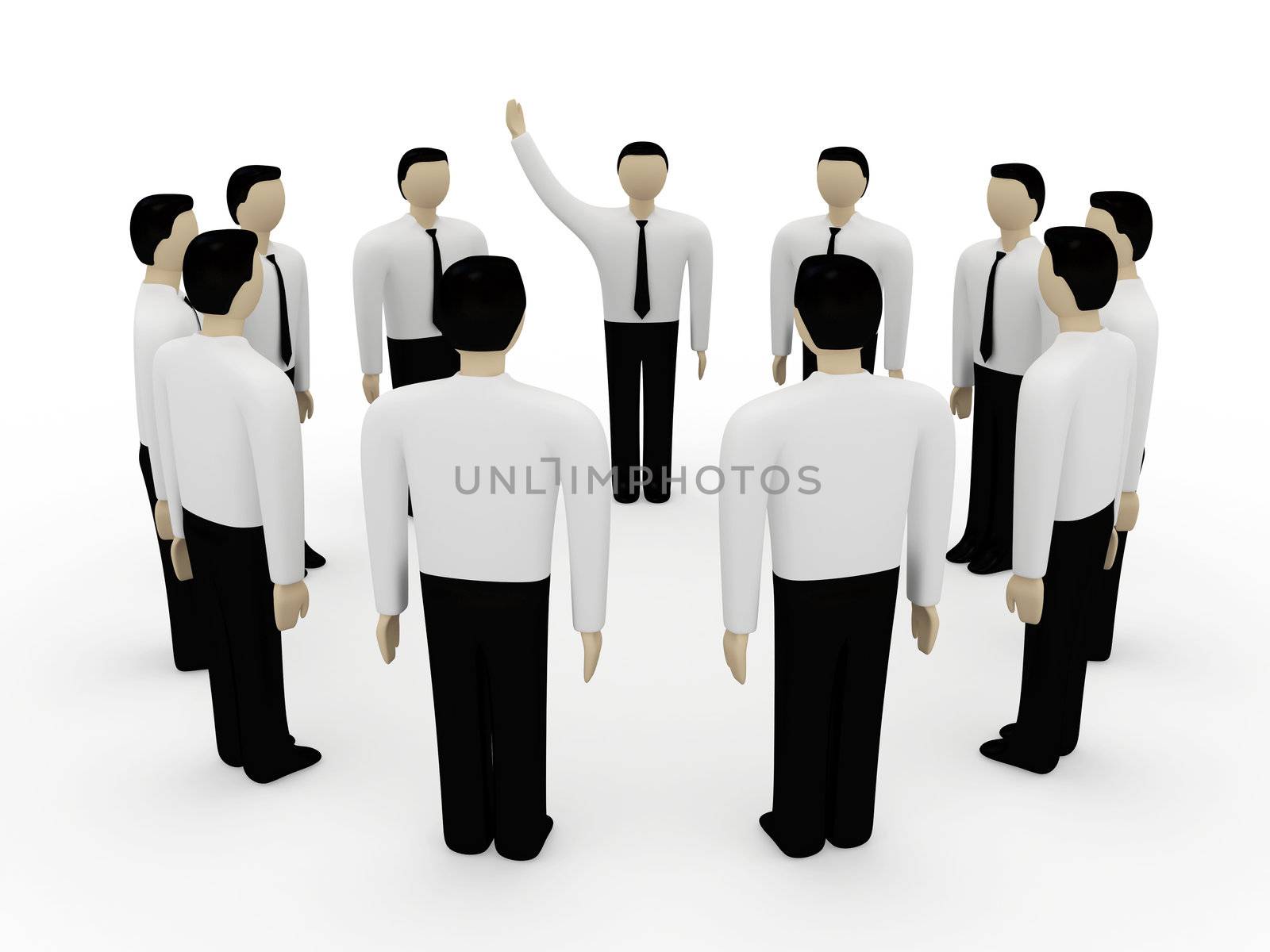 Group of office workers in a meeting