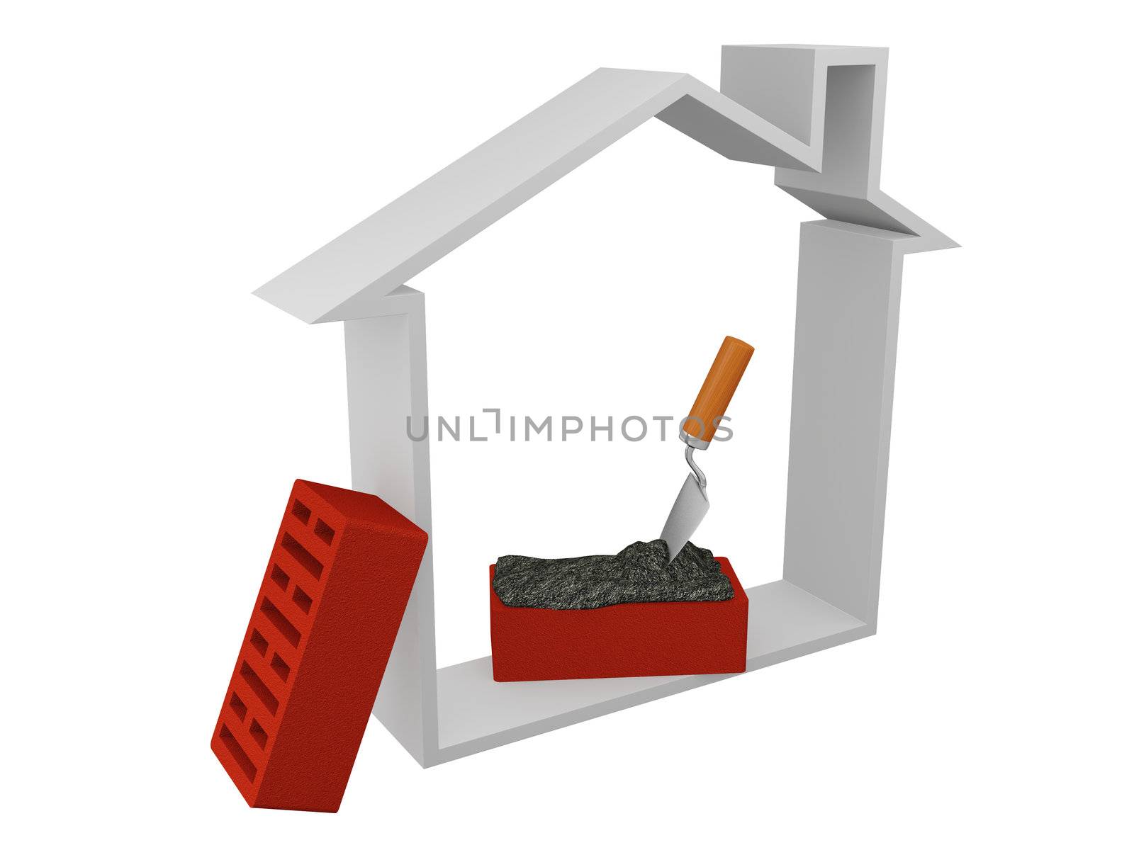 Start building a house of red brick
