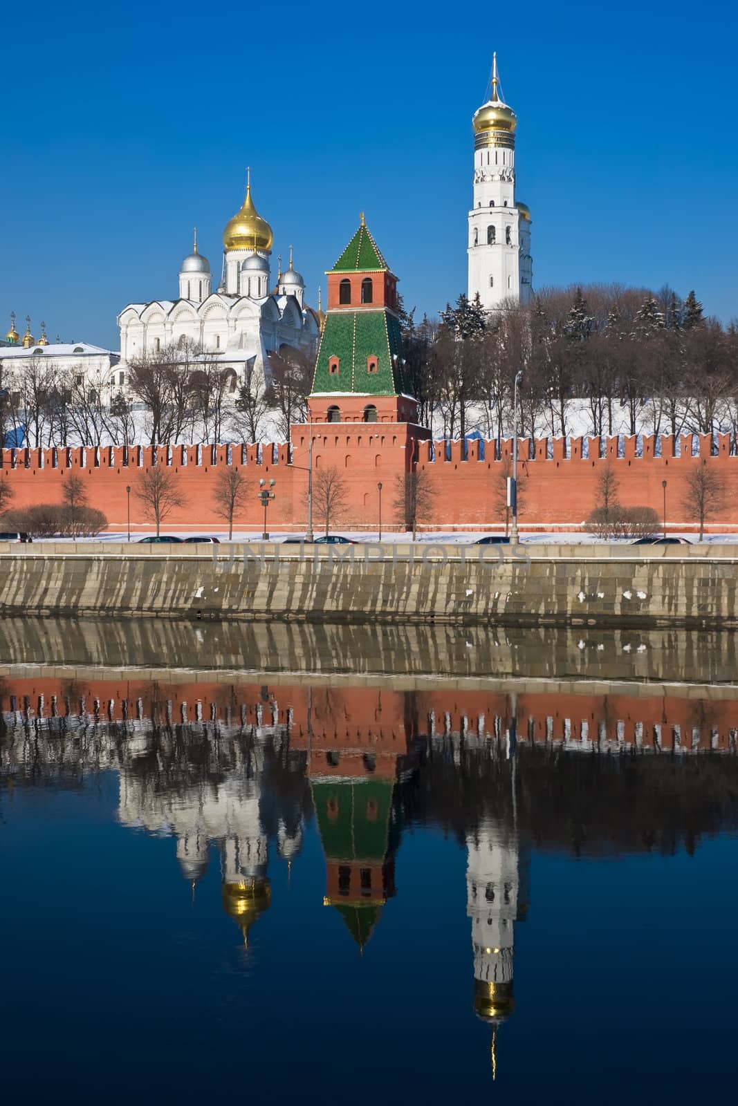 Famous Moscow Kremlin in winter, Russia
