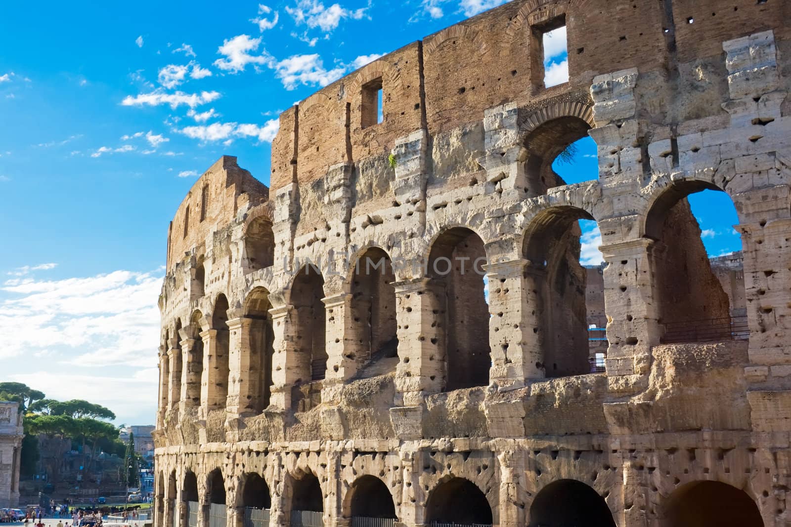 Ruins of great stadium Colosseum, Rome, Italy
