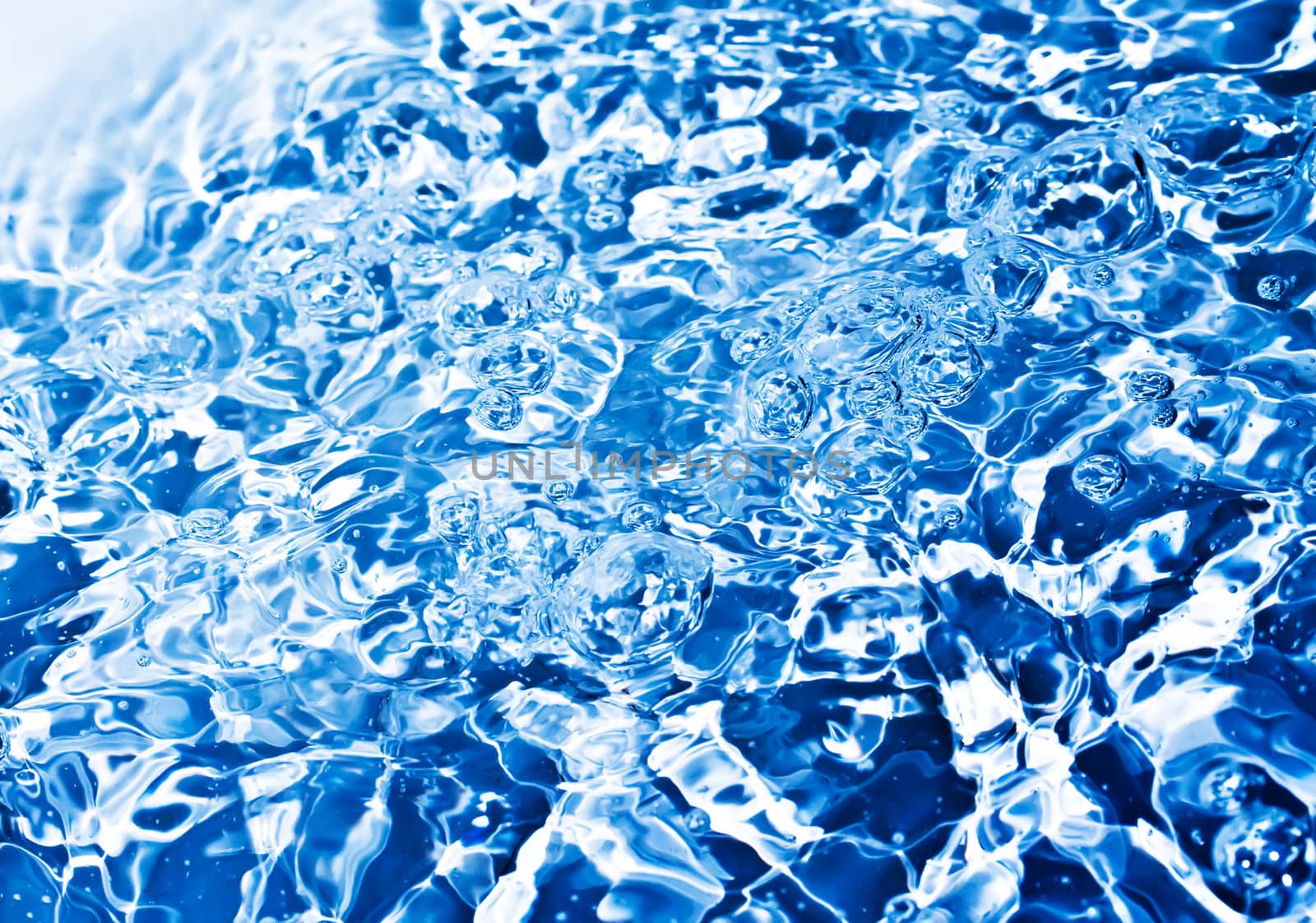 Clear water drops bubbles and reflections background