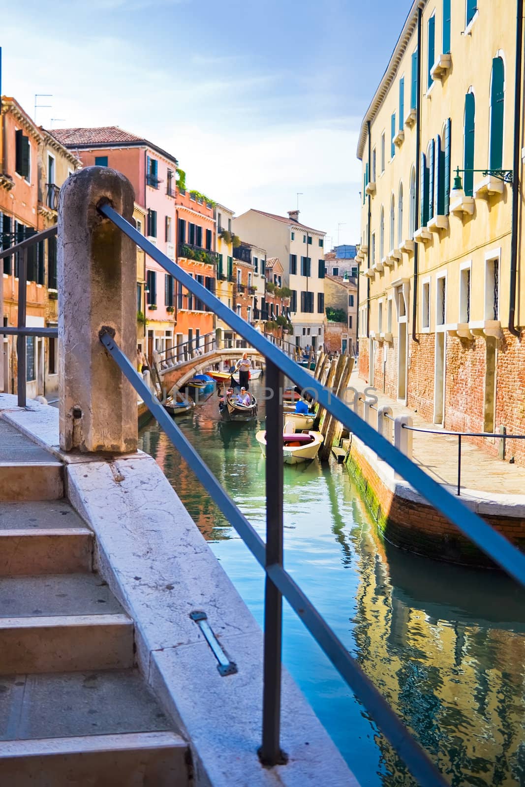 View from a typical venetian bridge, Italy