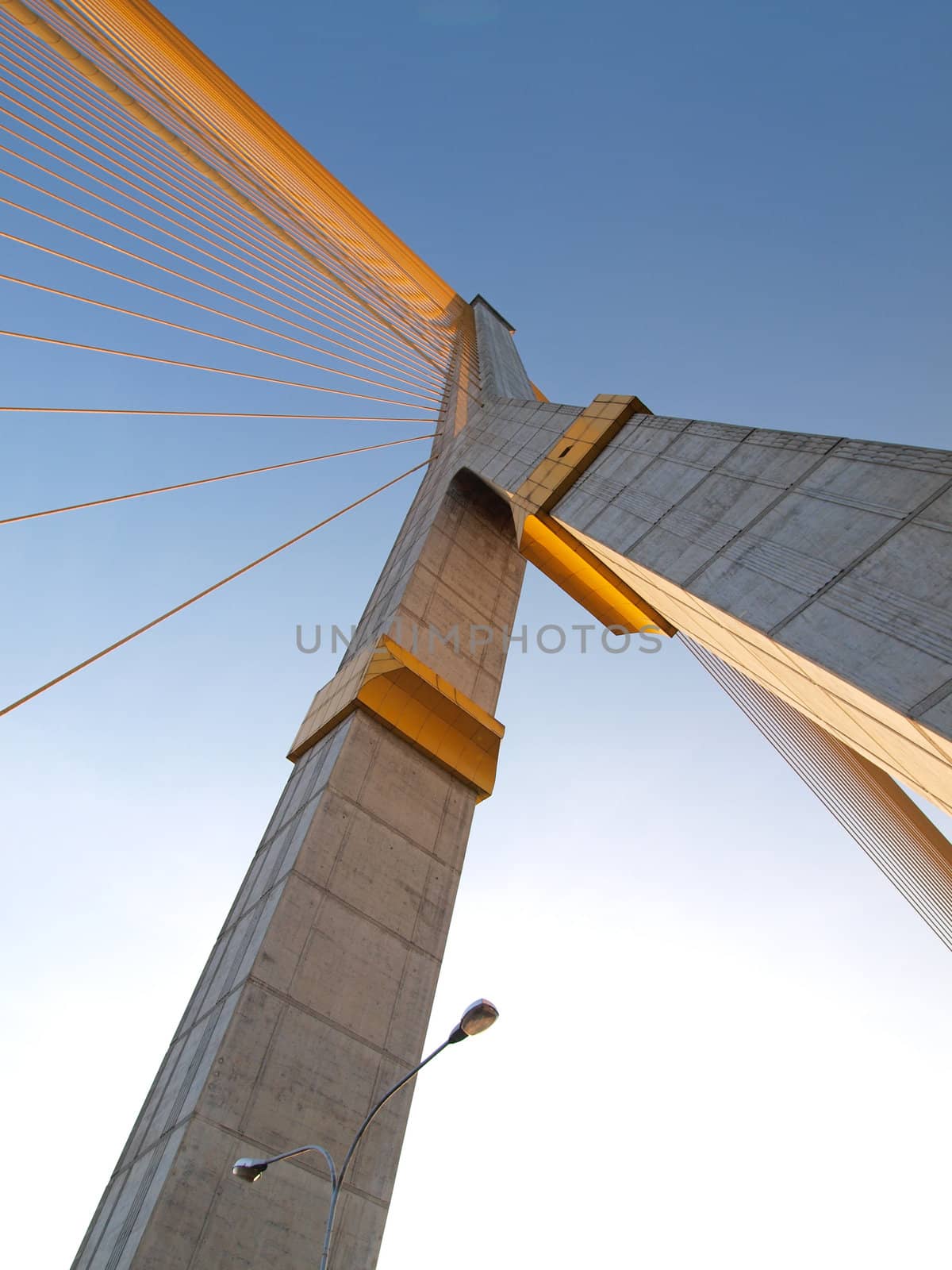 Mega sling Bridge,Rama 8, in bangkok Thailand by jakgree