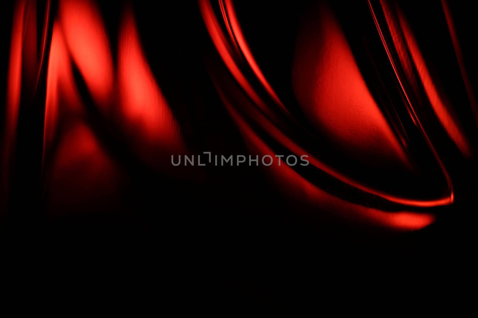 fine abstract image of red glass on black 