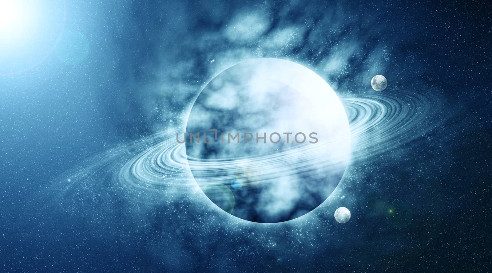 planet in beautiful space by jakgree