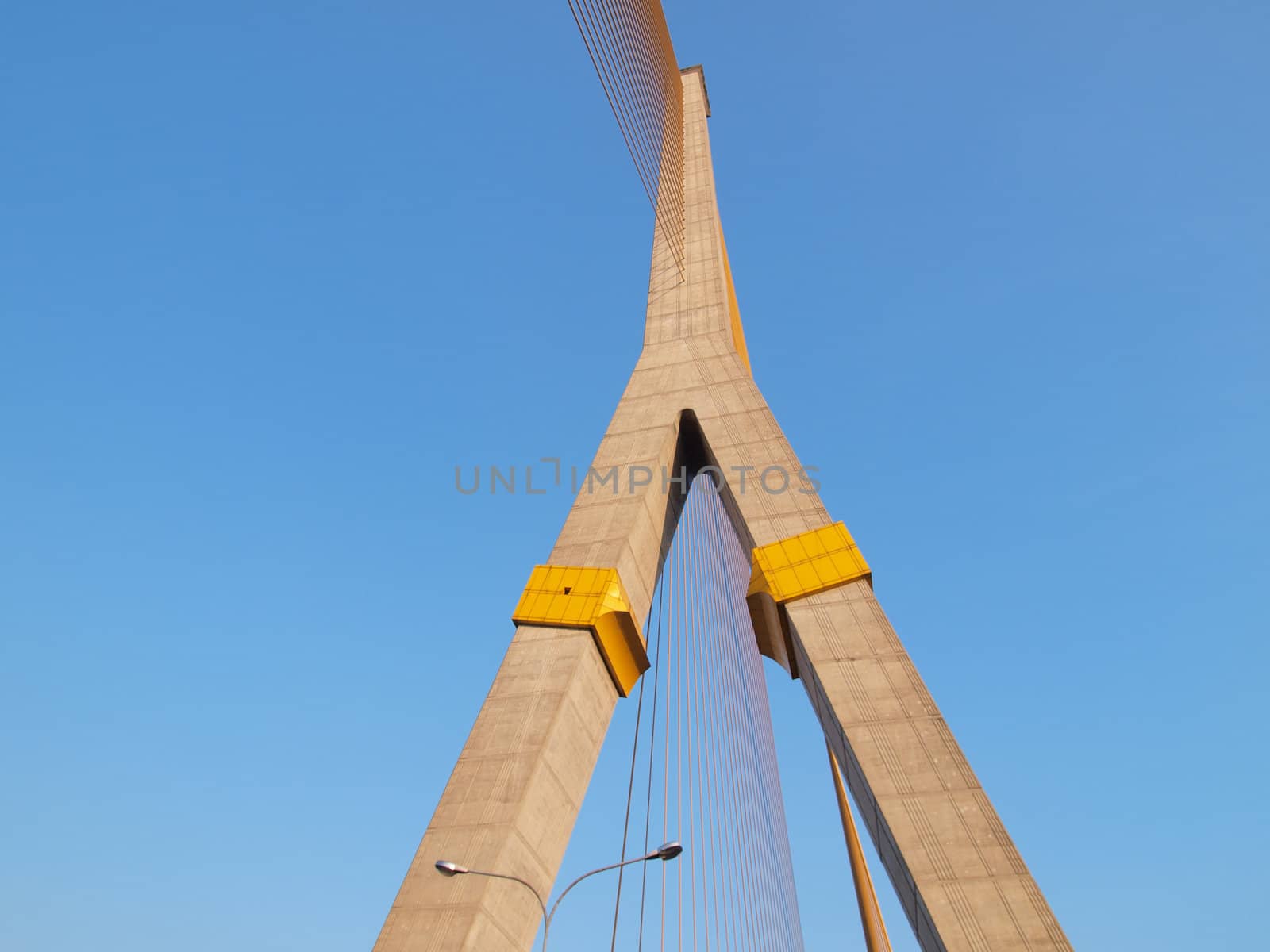 Mega sling Bridge,Rama 8, in bangkok Thailand by jakgree