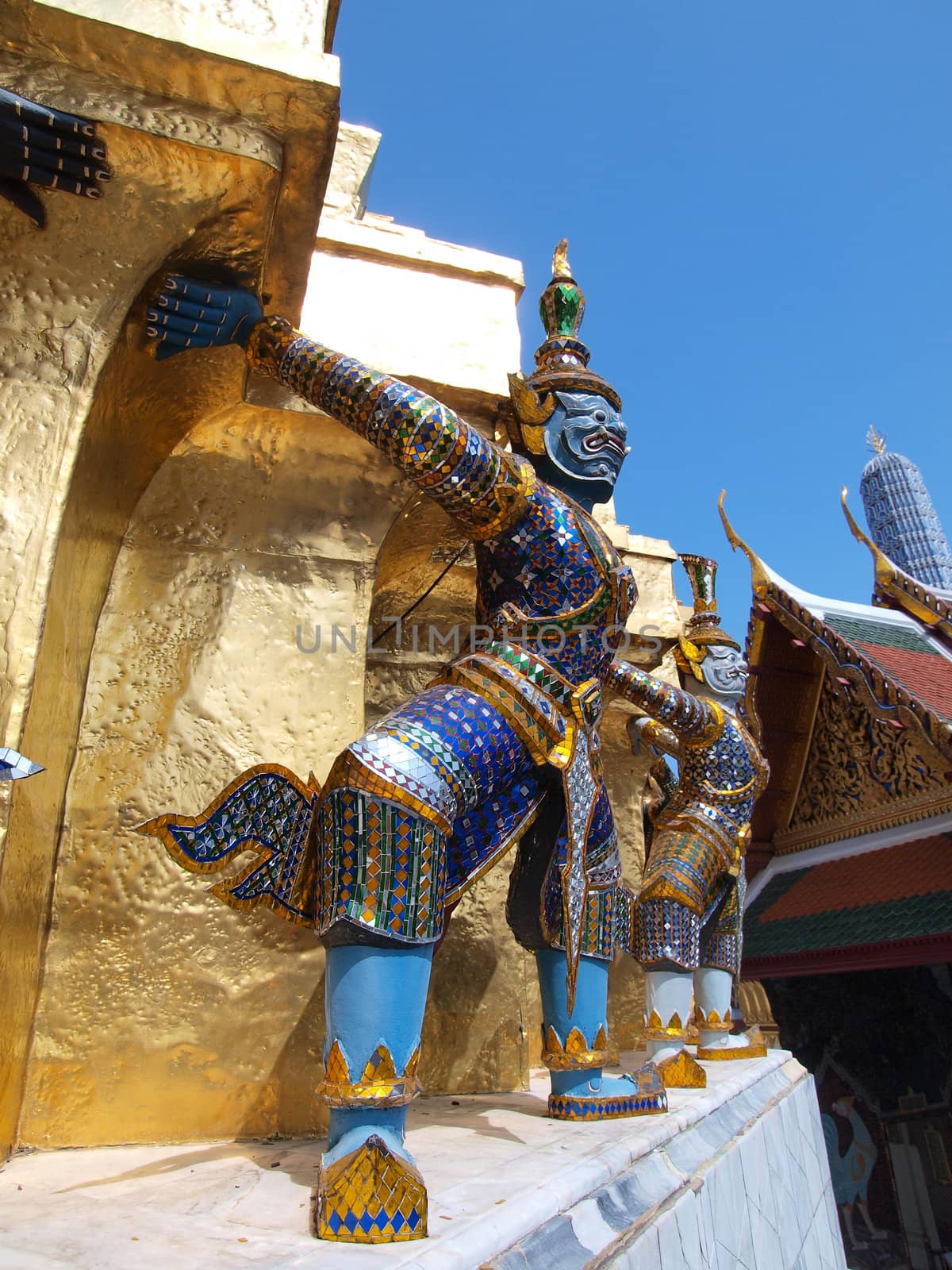 Thai Demon in Grand Palace , Bangkok Thailand by jakgree