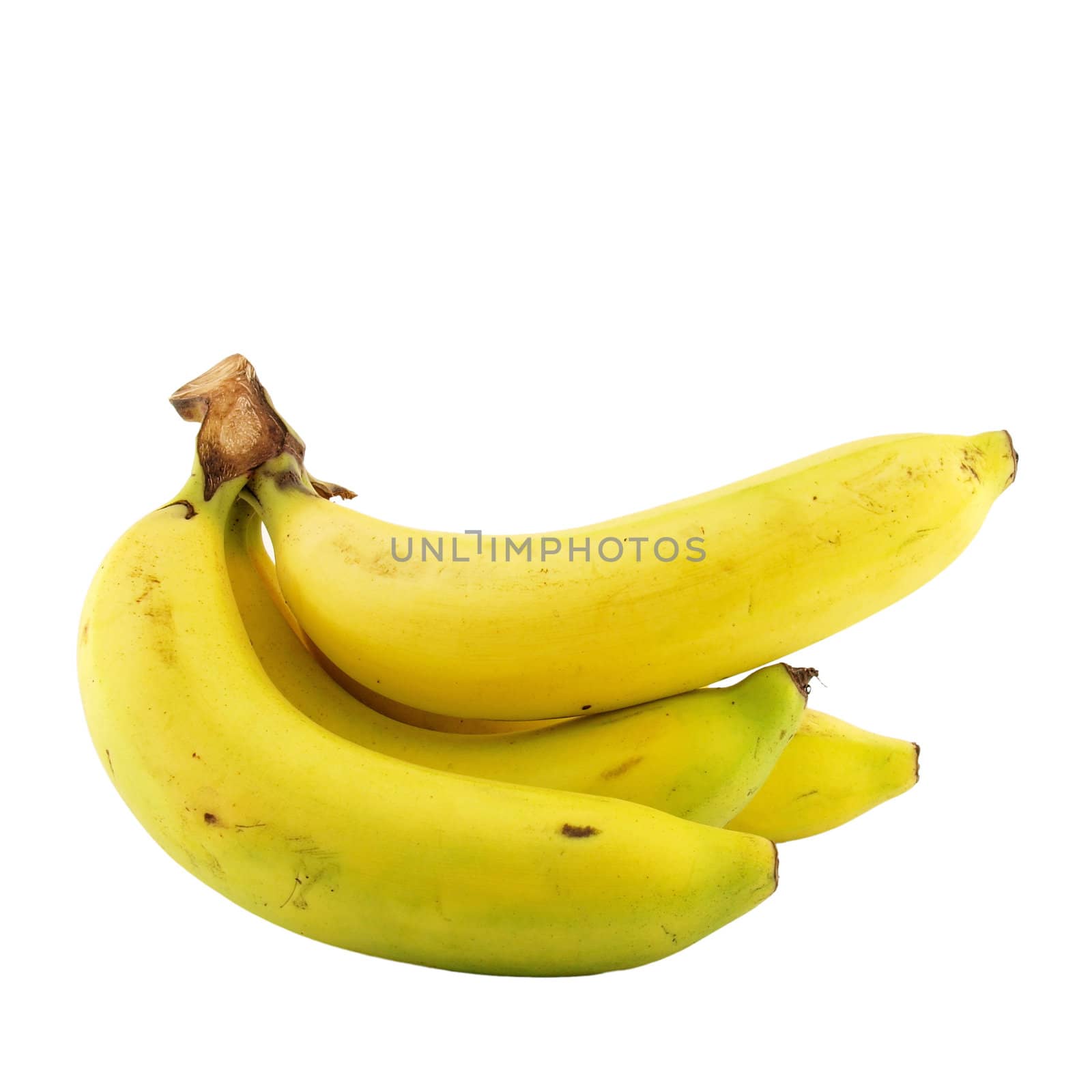 Bunch of bananas isolated on white background 