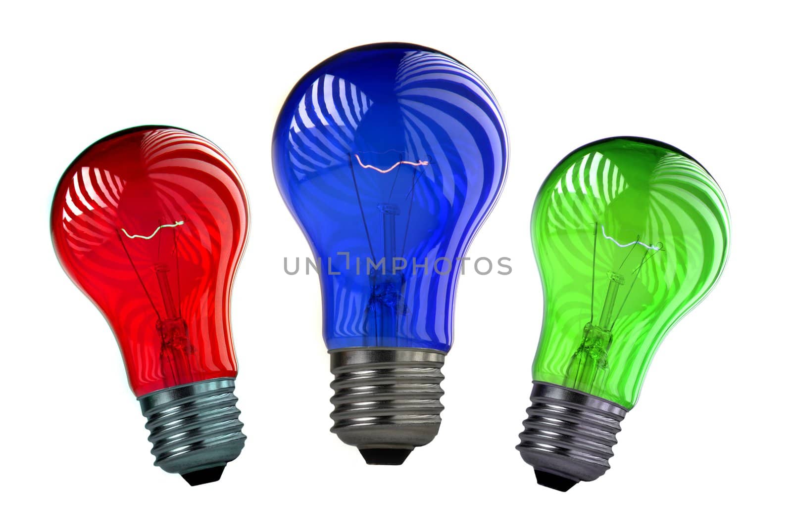Bulb on a write background