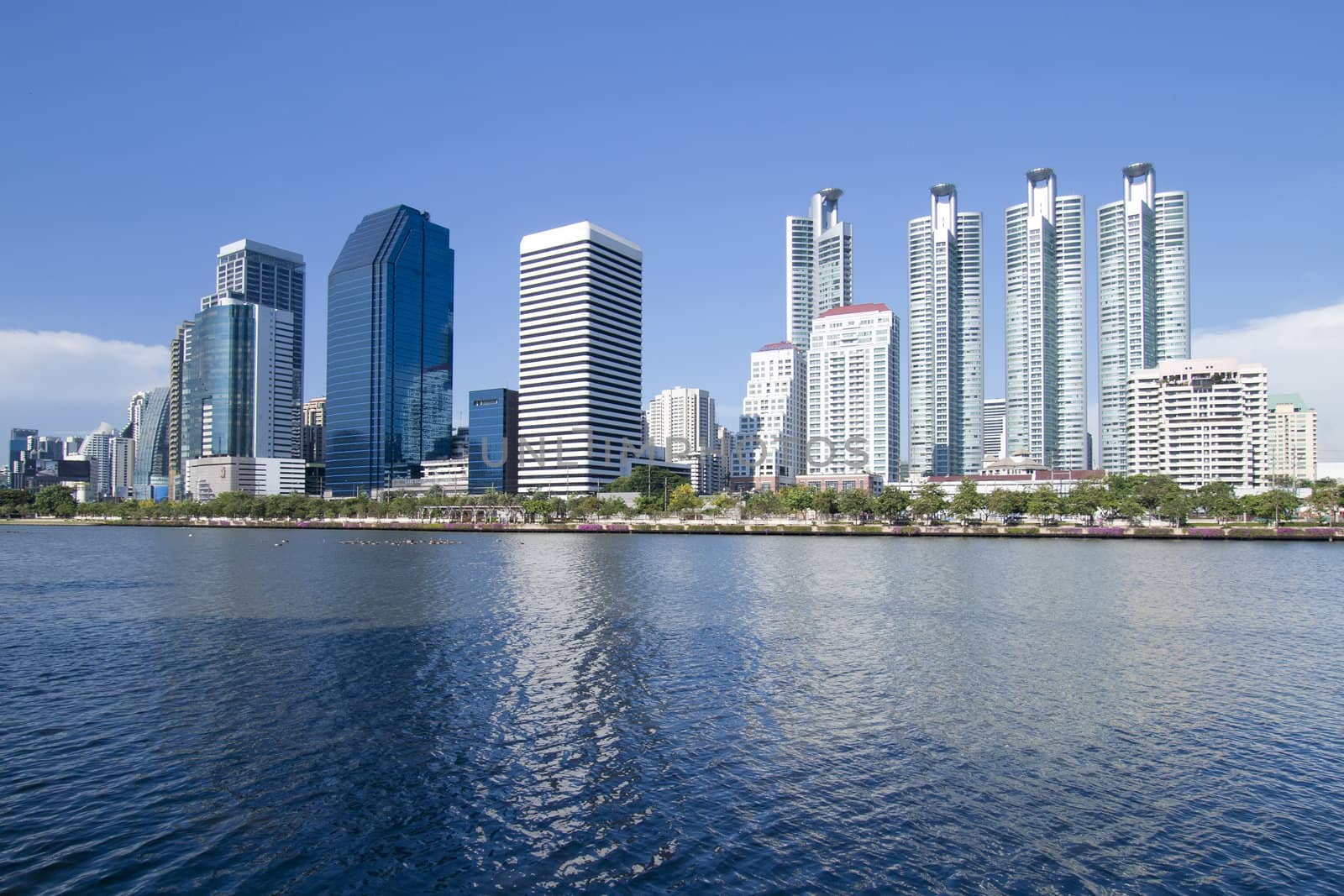 Business area buildings of Bangkok, Thailand