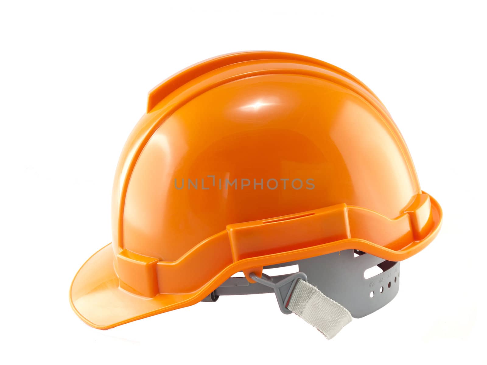 Orange Safety helmet isolated on white by jakgree