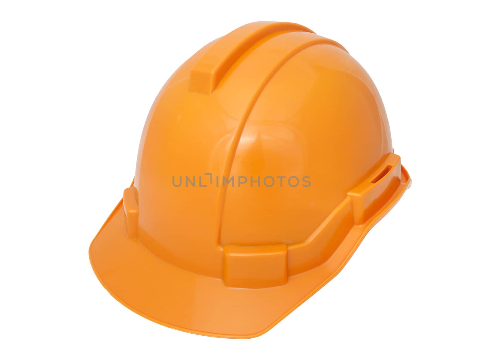 Orange Safety helmet isolated on white by jakgree