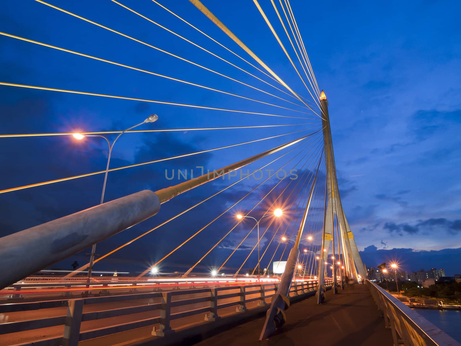 Mega sling Bridge,Rama 8, in Thailand by jakgree