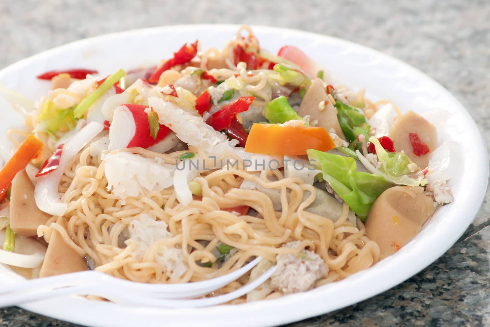 Thai spicy noodle salad.