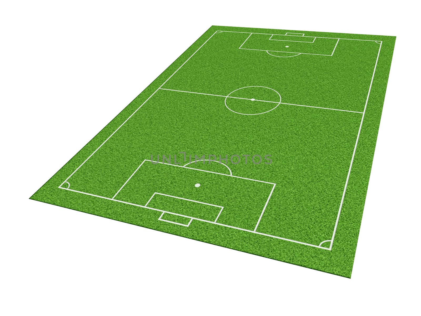 Soccer or football field isolate on white background by jakgree
