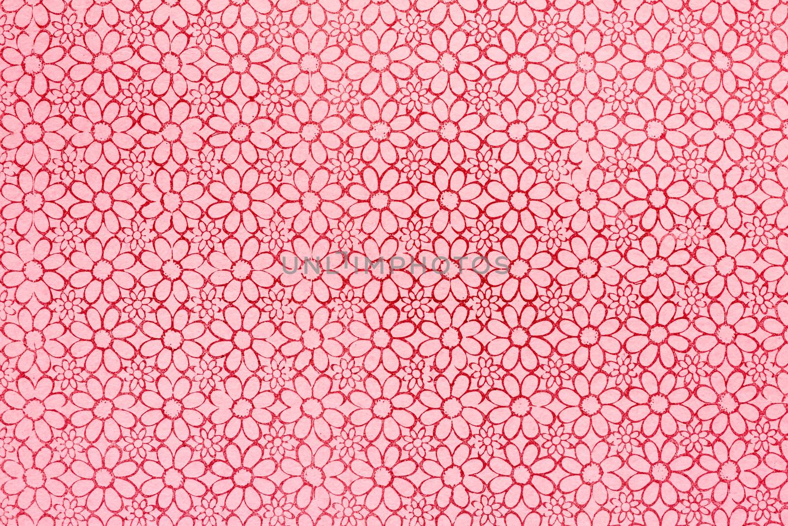 Flower design. Seamless pattern with pink background