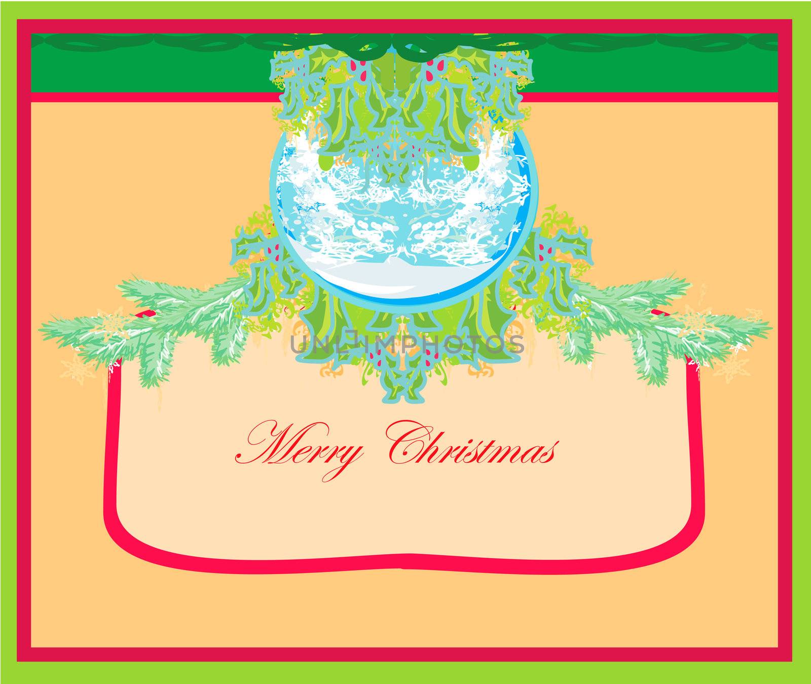 elegant christmas background with bauble