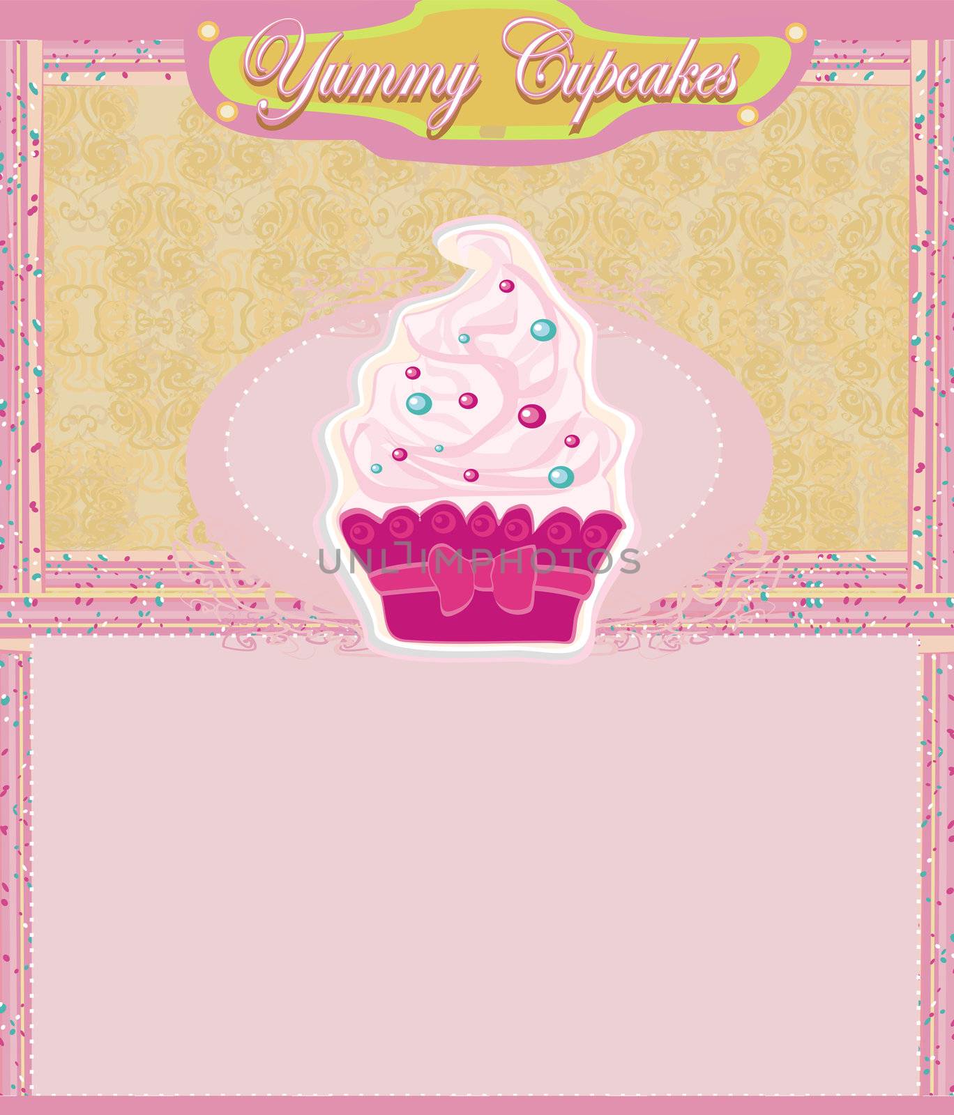 Pink and white cupcake by JackyBrown