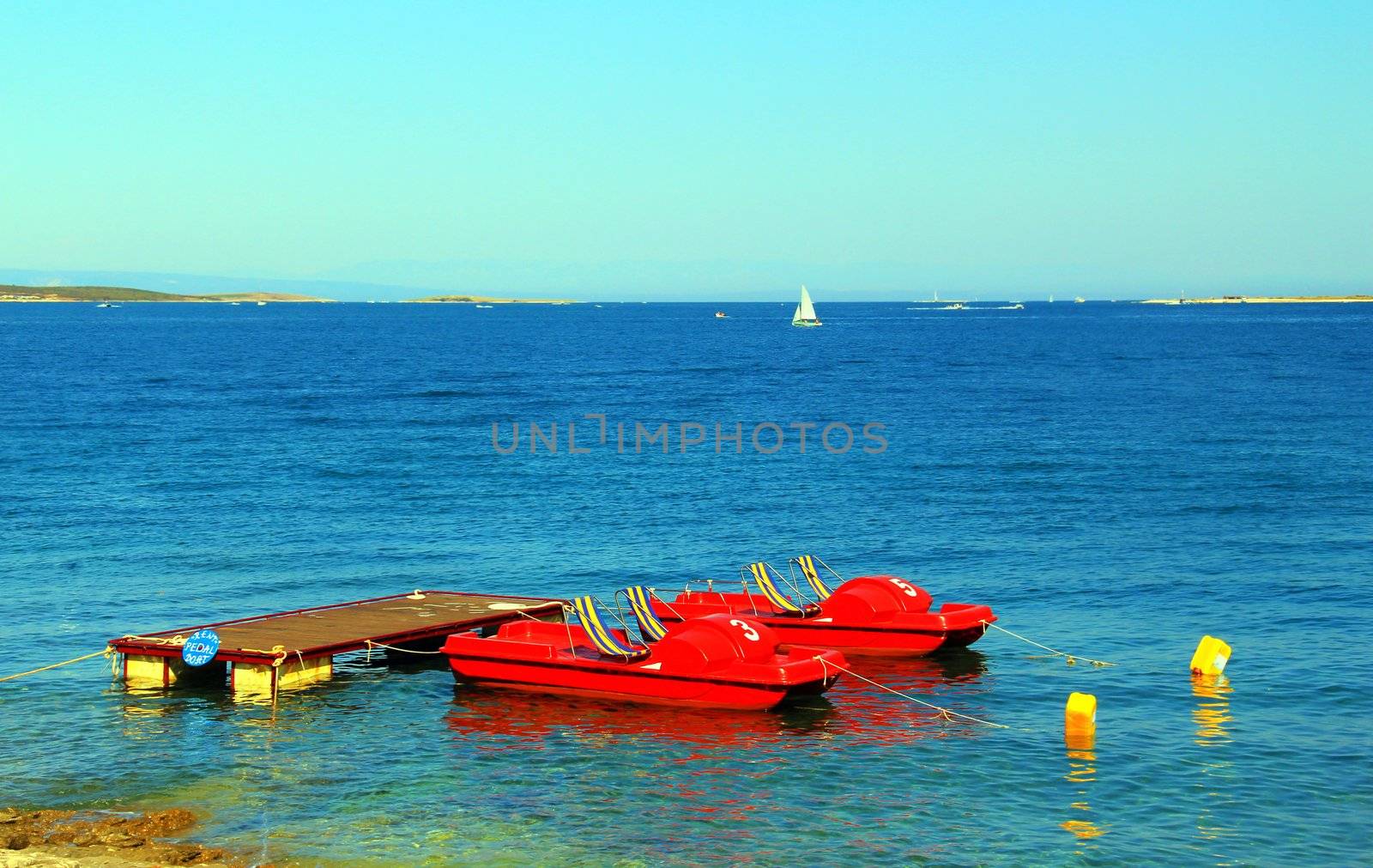 Rent a pedal boat.