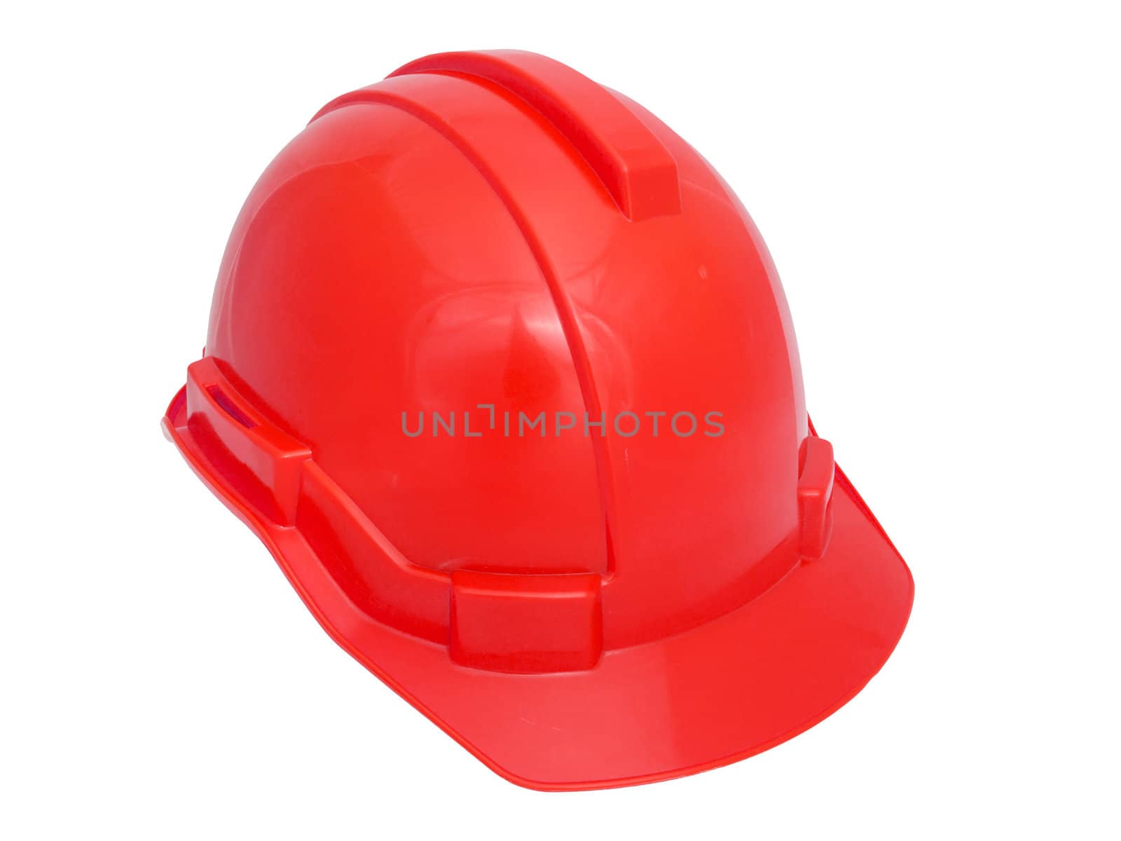 Red Safety helmet isolated on white